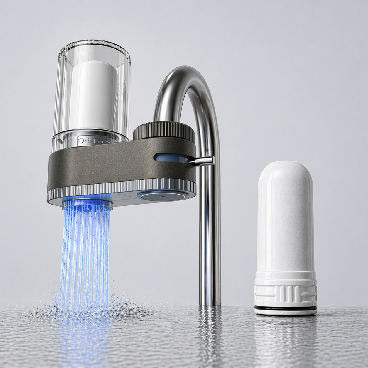 Cleaner Tap Water in Seconds — Faucet Water Purifier